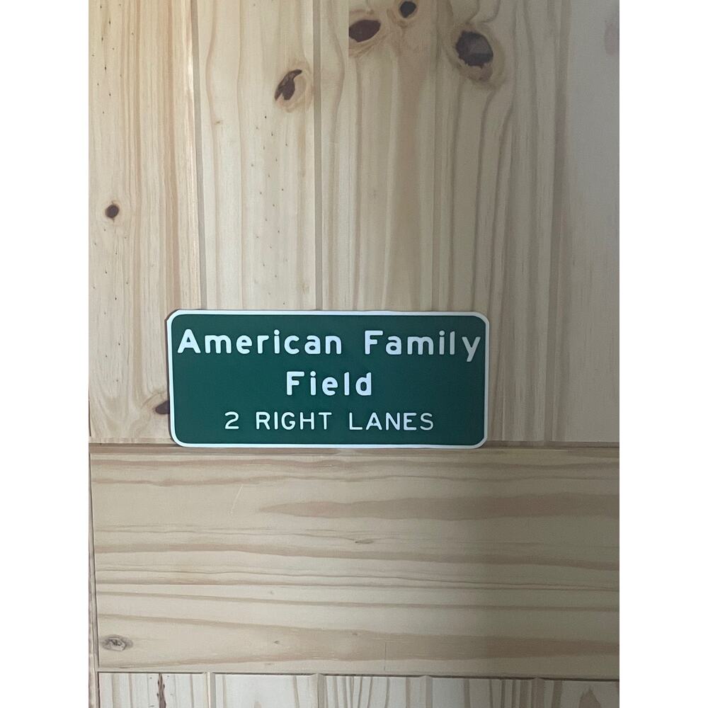 American Family Field Road Sign